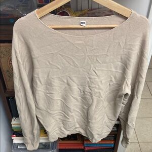 Uniqlo Light Tan Knit Sweater
